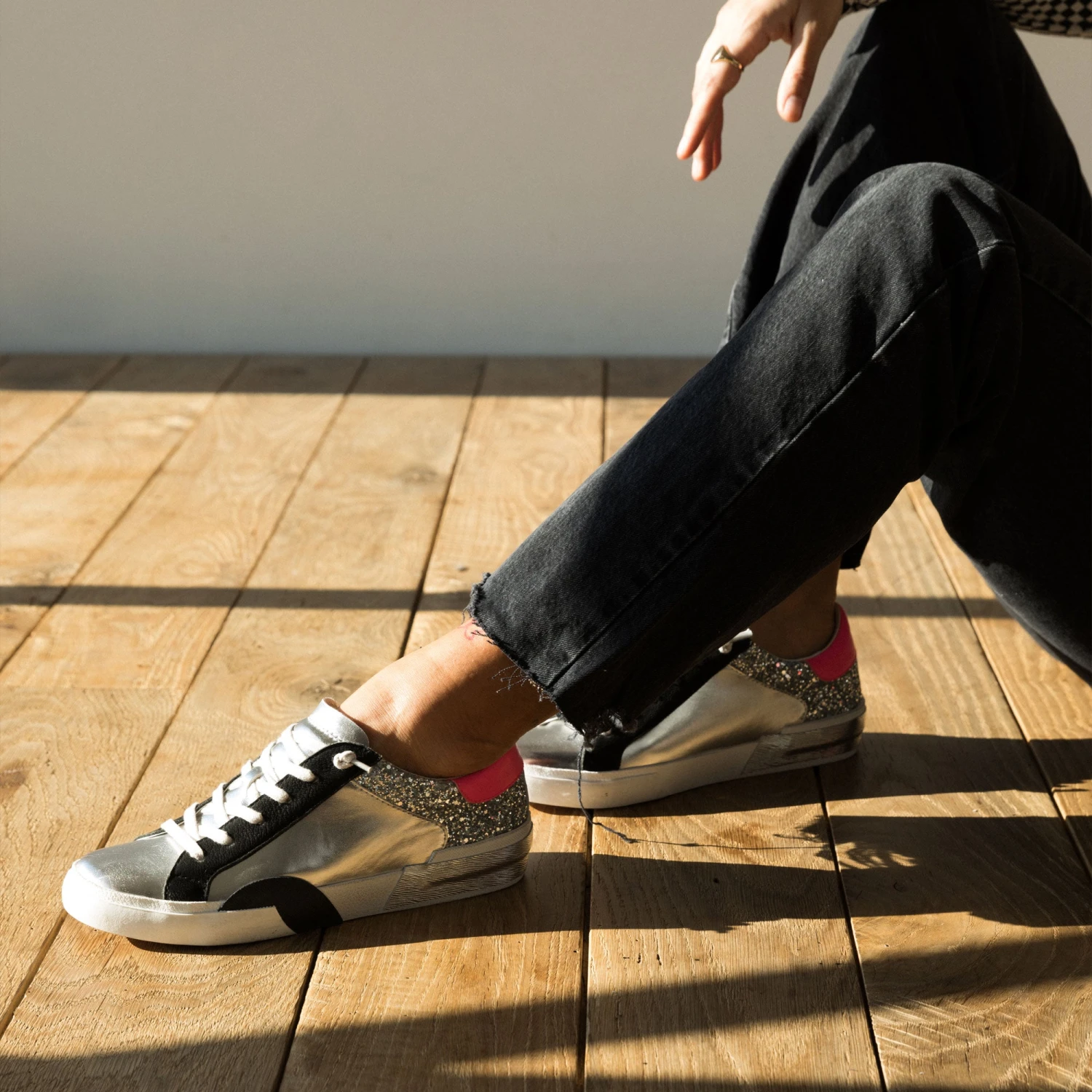 ZINA SNEAKERS DK SILVER LEATHER - Image 2