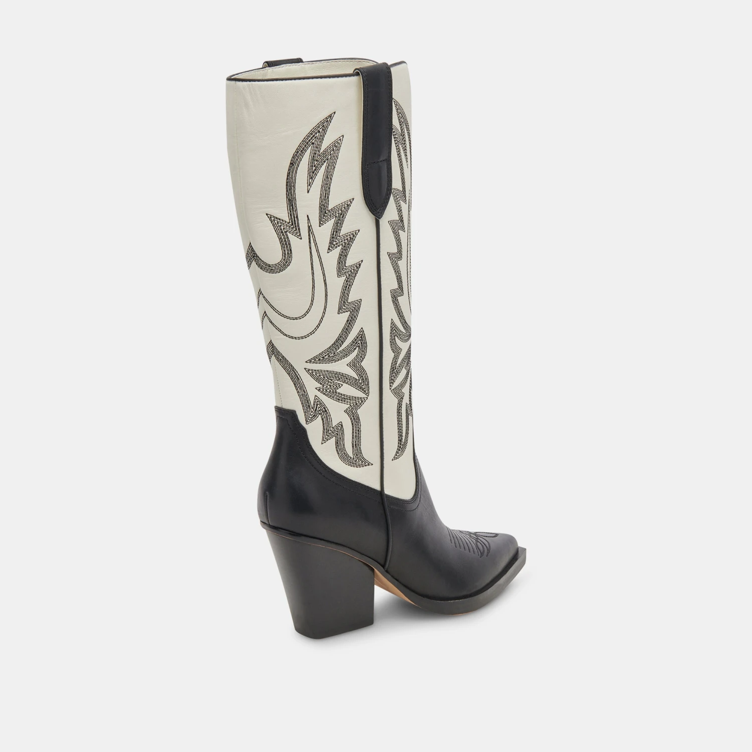 Dolce Vita BLANCH BOOTS BLACK WHITE LEATHER - Image 5