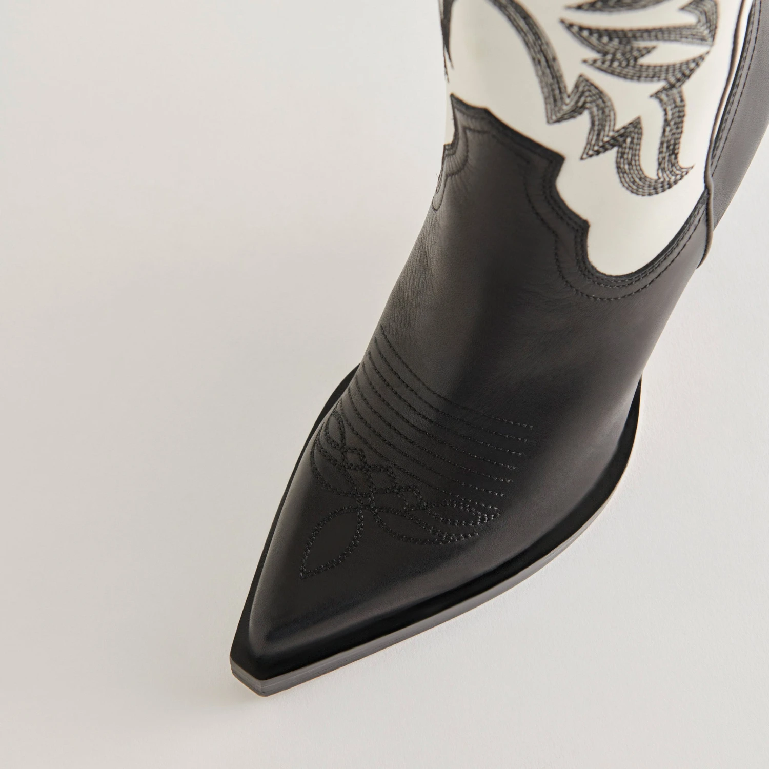 Dolce Vita BLANCH BOOTS BLACK WHITE LEATHER - Image 6