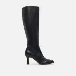 Dolce Vita GYRA WIDE CALF BOOTS BLACK LEATHER