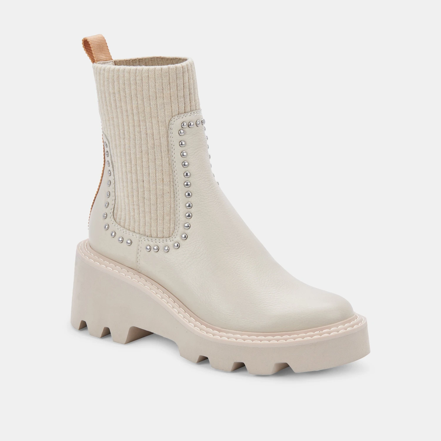 HOVEN STUD H2O BOOTS IVORY LEATHER - Image 3