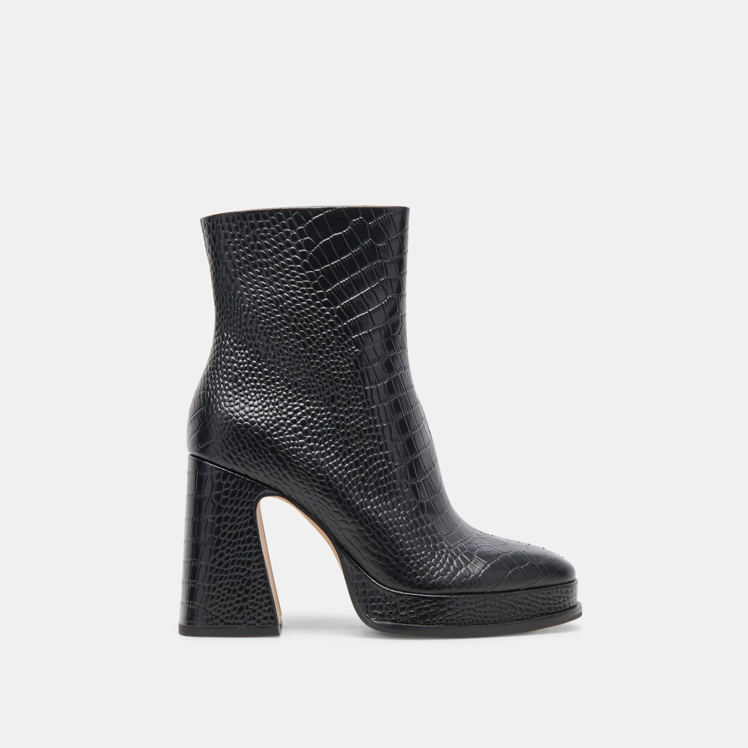 Dolce Vita LOCHLY BOOTS NOIR EMBOSSED LEATHER