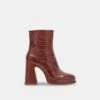 Dolce Vita LOCHLY BOOTS WALNUT EMBOSSED LEATHER