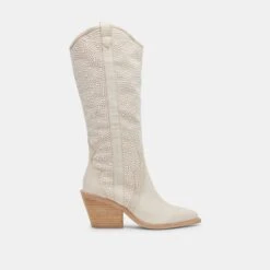 NAVENE BOOTS OFF WHITE PEARLS