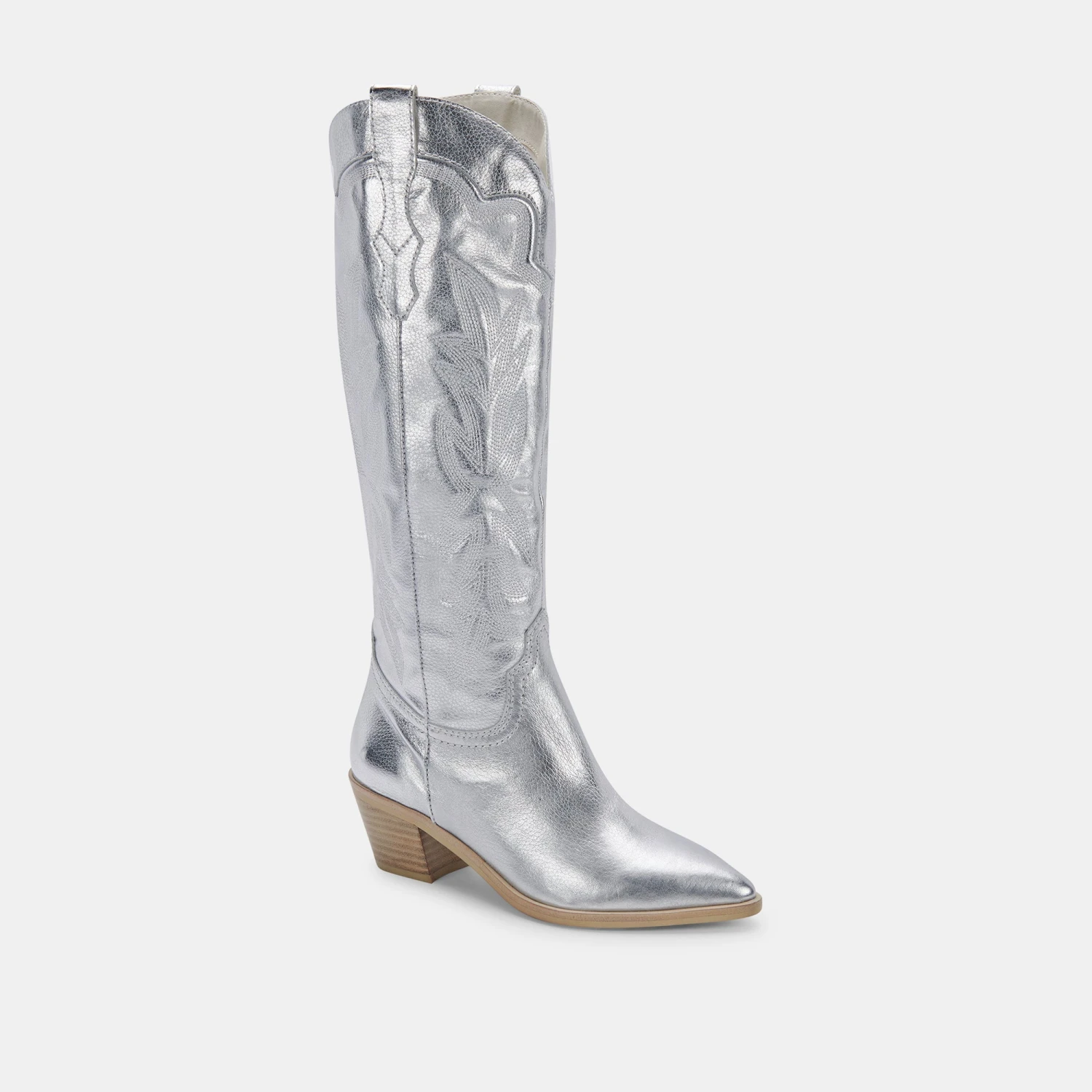 SHIREN BOOTS SILVER METALLIC SUEDE - Image 2