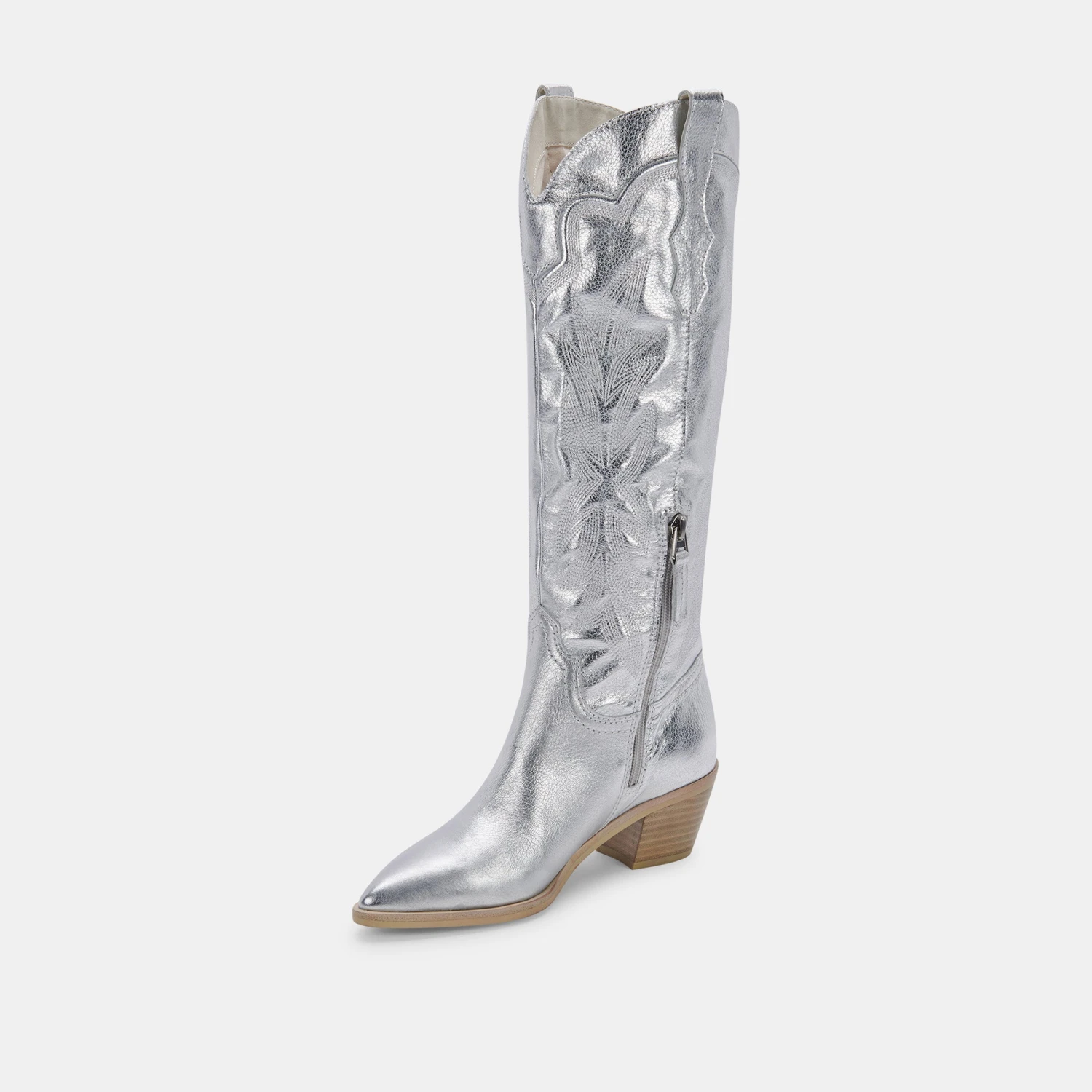 SHIREN BOOTS SILVER METALLIC SUEDE - Image 5