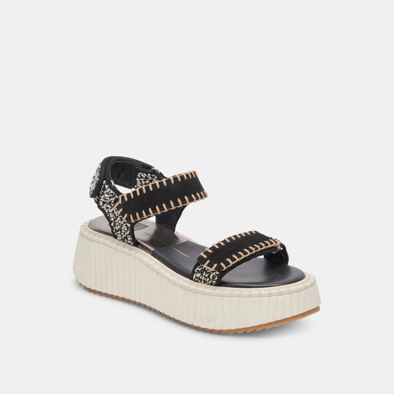 Dolce Vita DEBRA SANDALS BLACK WHITE NUBUCK - Image 2