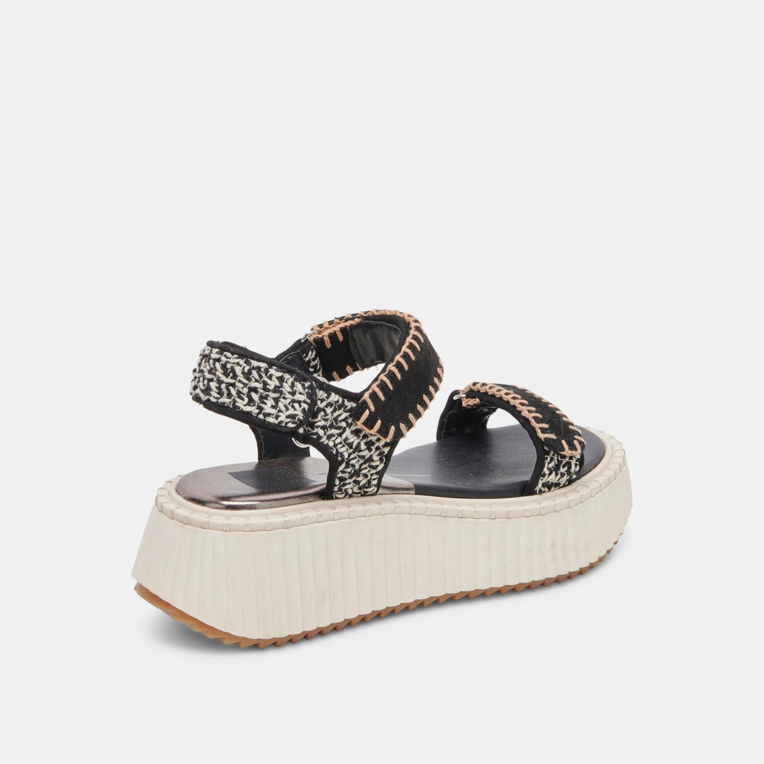 Dolce Vita DEBRA SANDALS BLACK WHITE NUBUCK - Image 3
