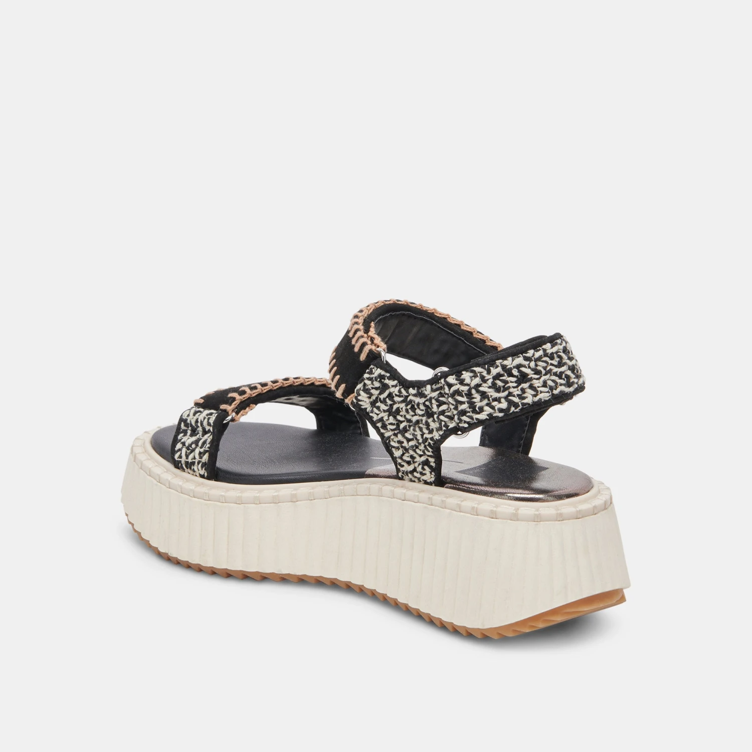 Dolce Vita DEBRA SANDALS BLACK WHITE NUBUCK - Image 5