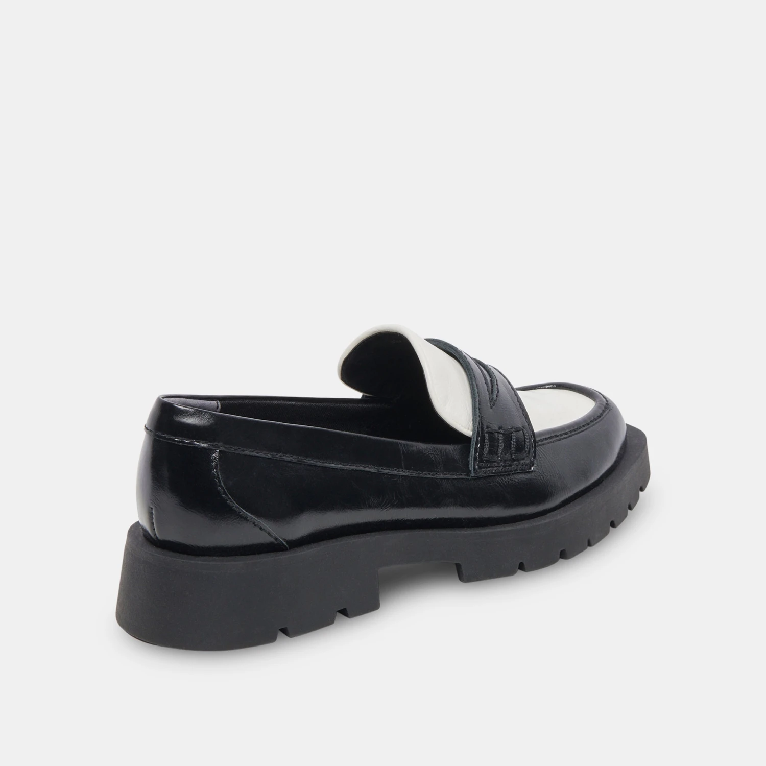 Dolce Vita ELIAS FLATS BLACK WHITE CRINKLE PATENT - Image 6