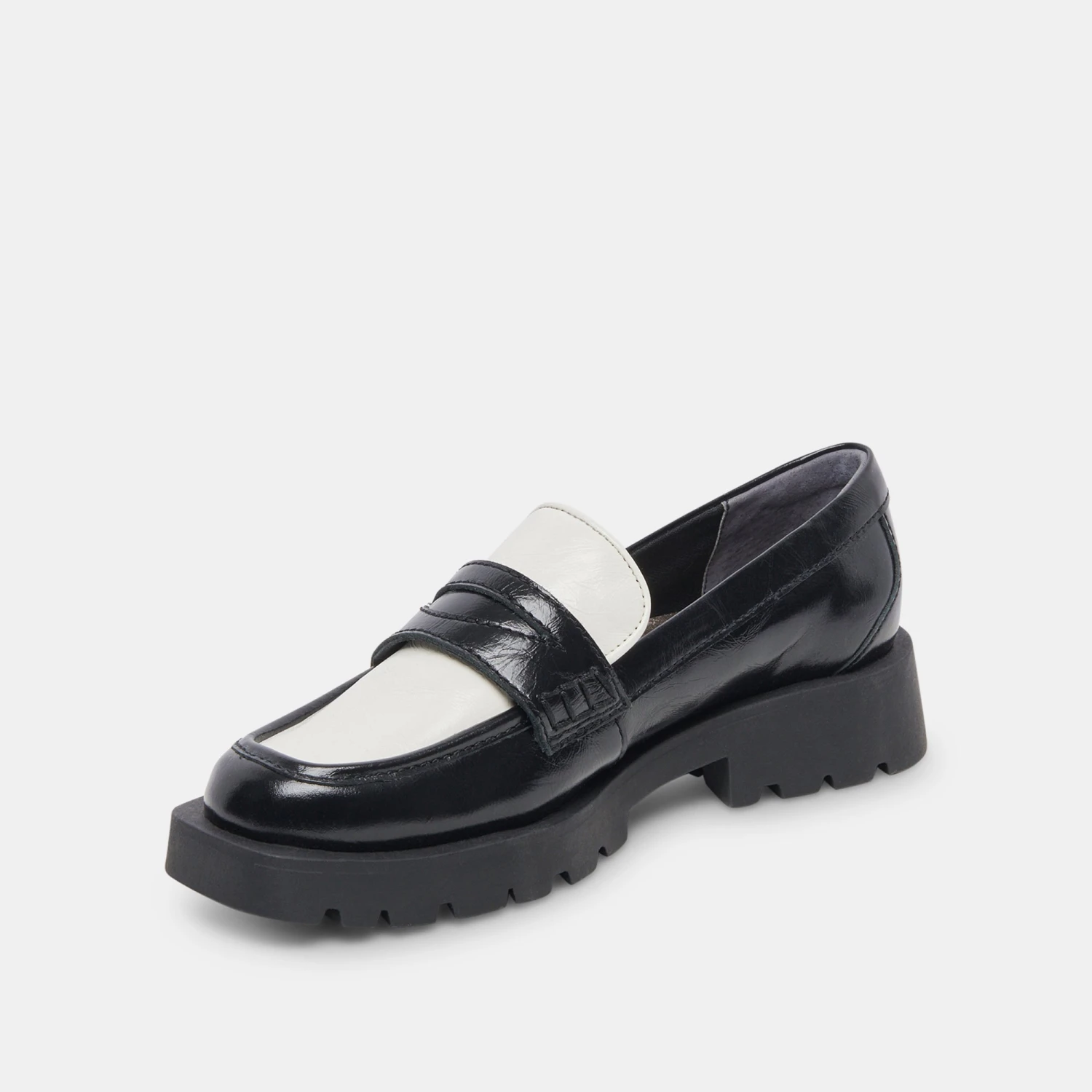 Dolce Vita ELIAS FLATS BLACK WHITE CRINKLE PATENT - Image 7