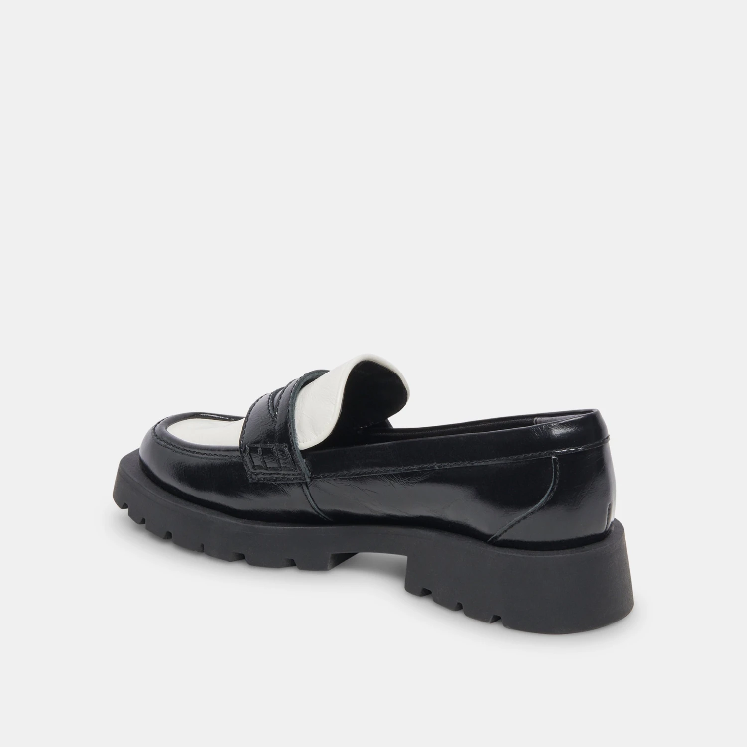 Dolce Vita ELIAS FLATS BLACK WHITE CRINKLE PATENT - Image 8