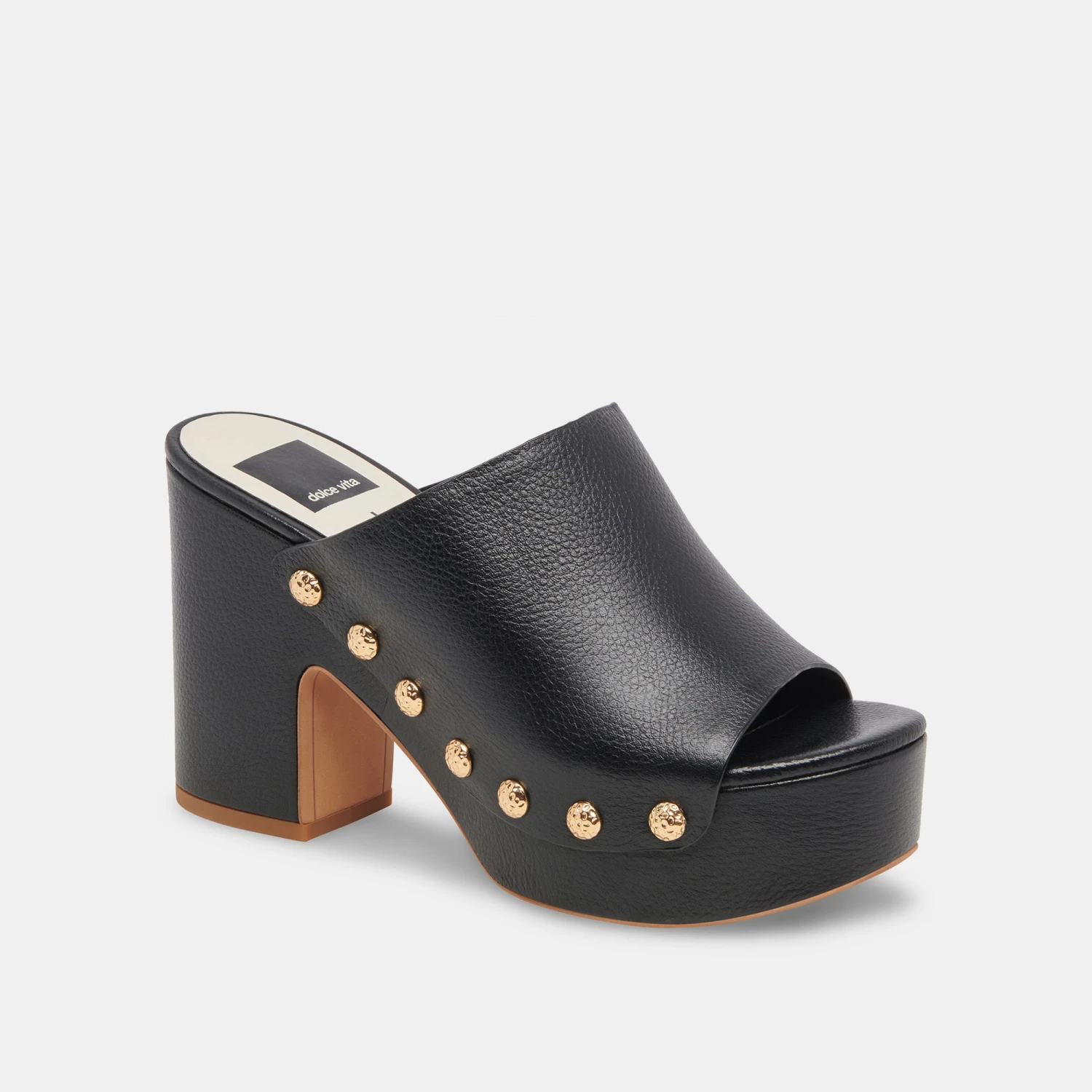 Dolce Vita EMOL HEELS BLACK LEATHER - Image 7