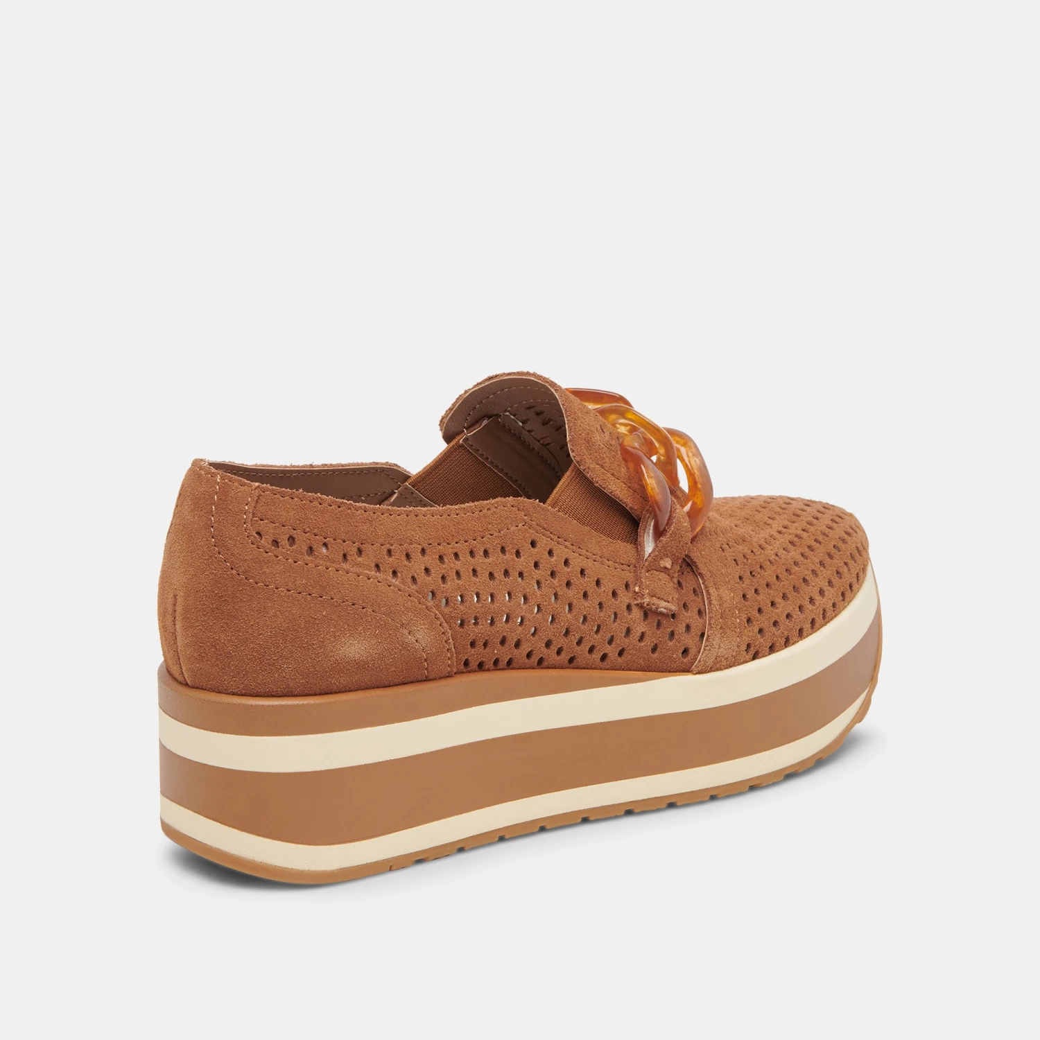 JHENEE PERFORATED SNEAKERS PECAN SUEDE - Image 3