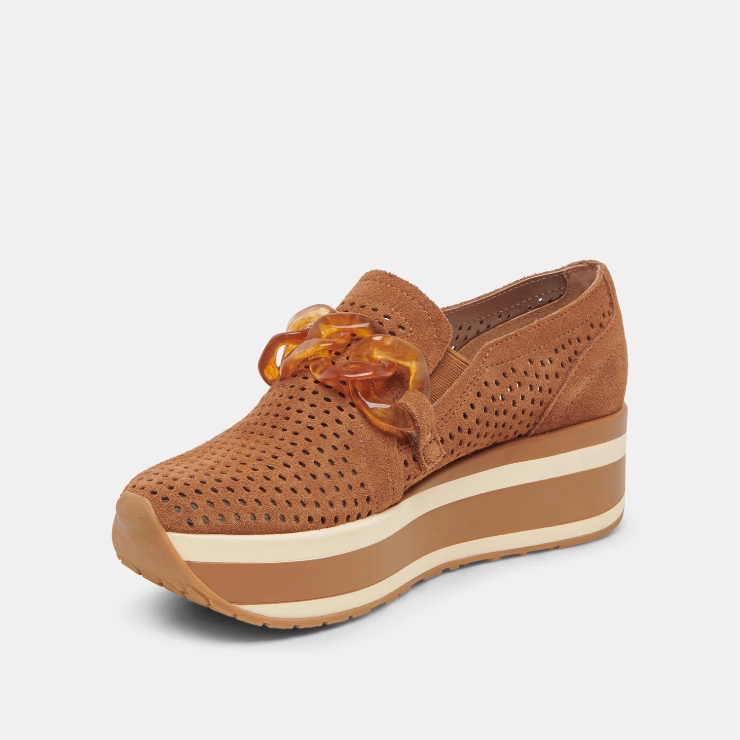 JHENEE PERFORATED SNEAKERS PECAN SUEDE - Image 4