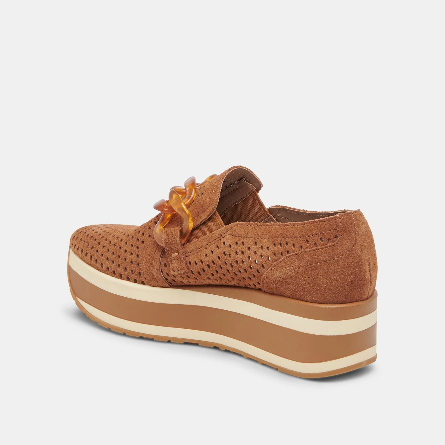JHENEE PERFORATED SNEAKERS PECAN SUEDE - Image 5