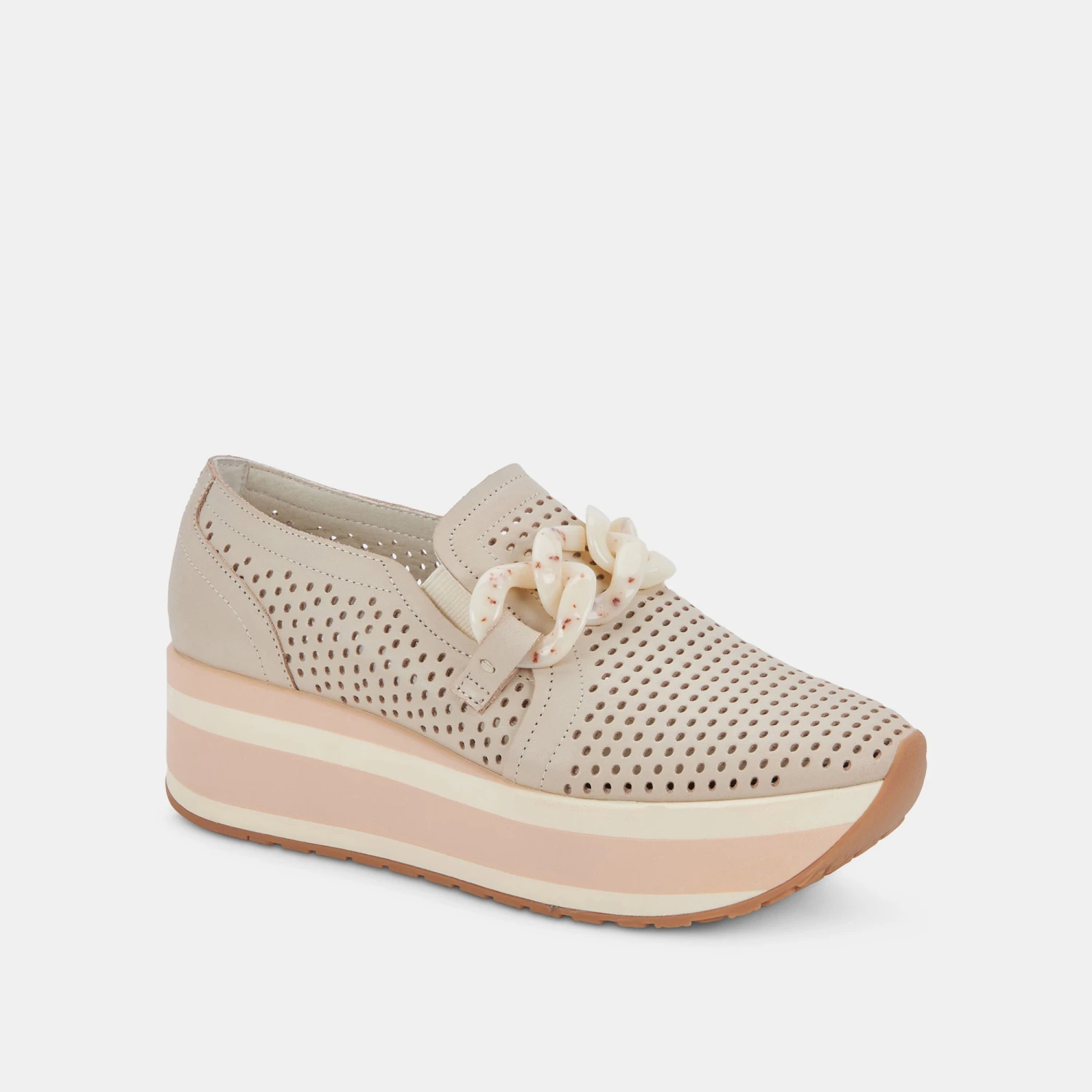 JHENEE PERFORATED SNEAKERS SAND NUBUCK - Image 8