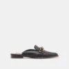SIDON FLATS NOIR EMBOSSED LEATHER