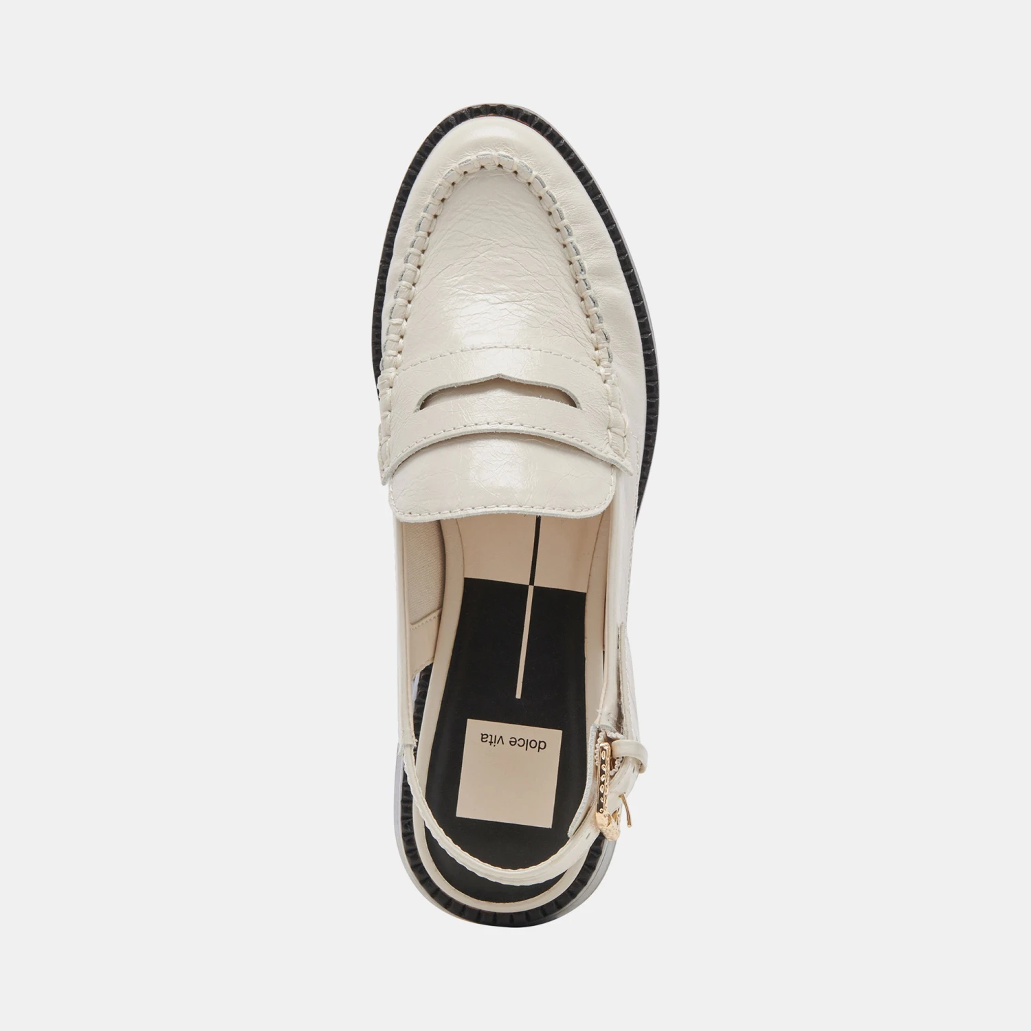 Dolce Vita HARDI LOAFERS IVORY CRINKLE PATENT - Image 8