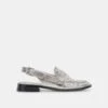 Dolce Vita HARDI LOAFERS SILVER CRACKLED LEATHER