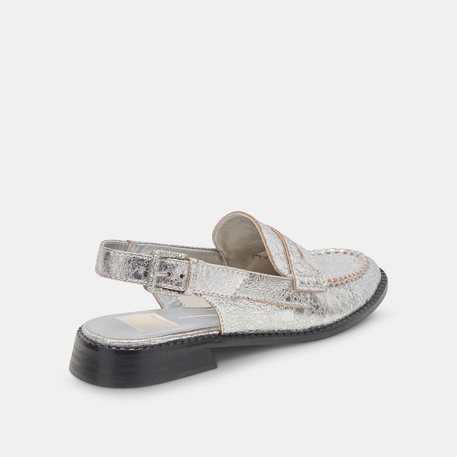 Dolce Vita HARDI LOAFERS SILVER CRACKLED LEATHER - Image 3