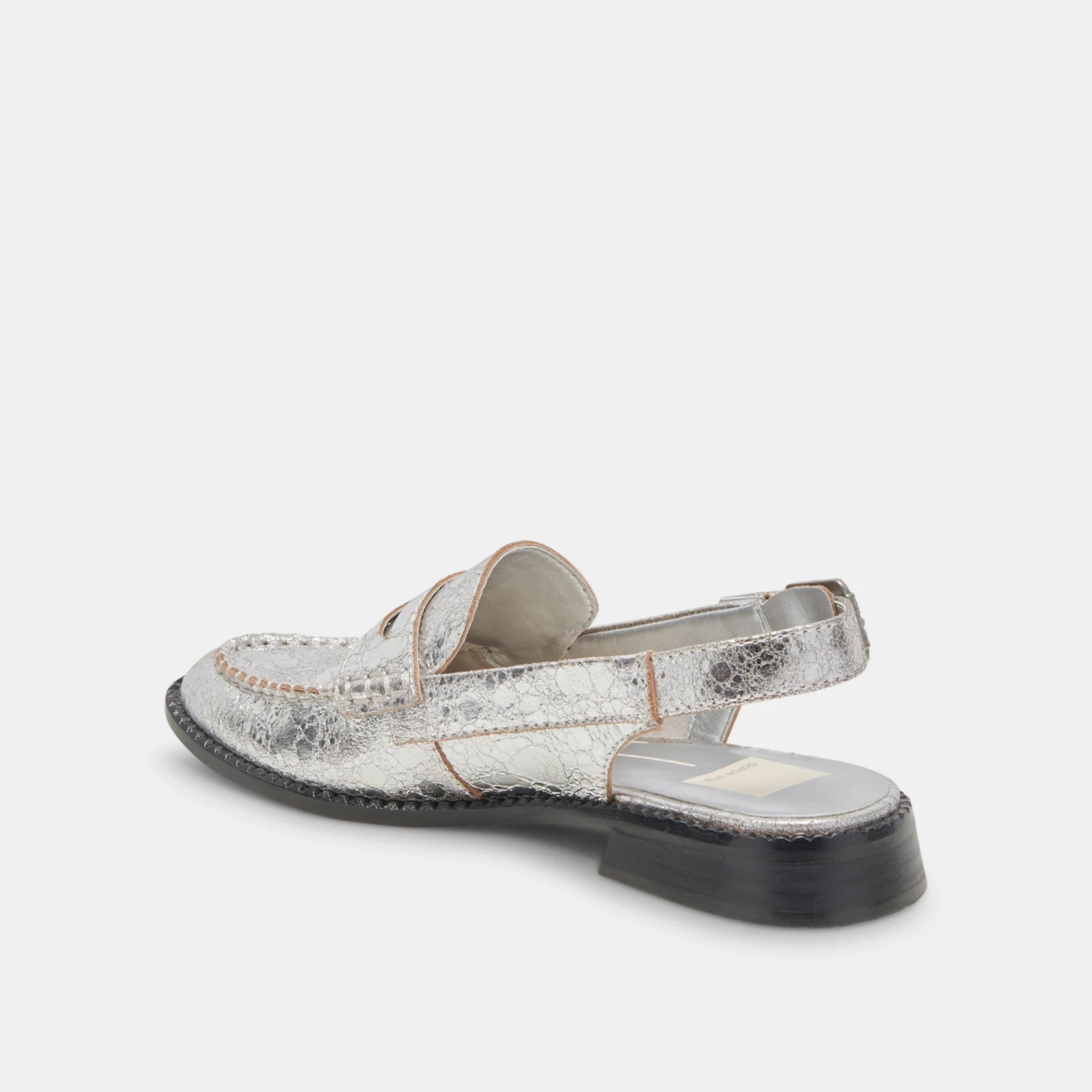 Dolce Vita HARDI LOAFERS SILVER CRACKLED LEATHER - Image 5