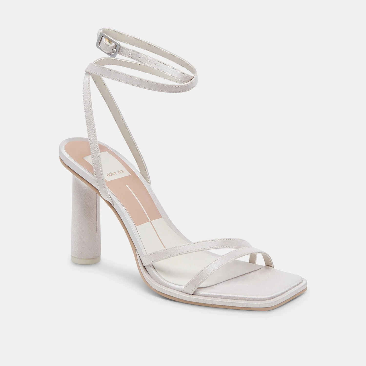 Dolce Vita DISERE HEELS OFF WHITE SATIN - Image 3