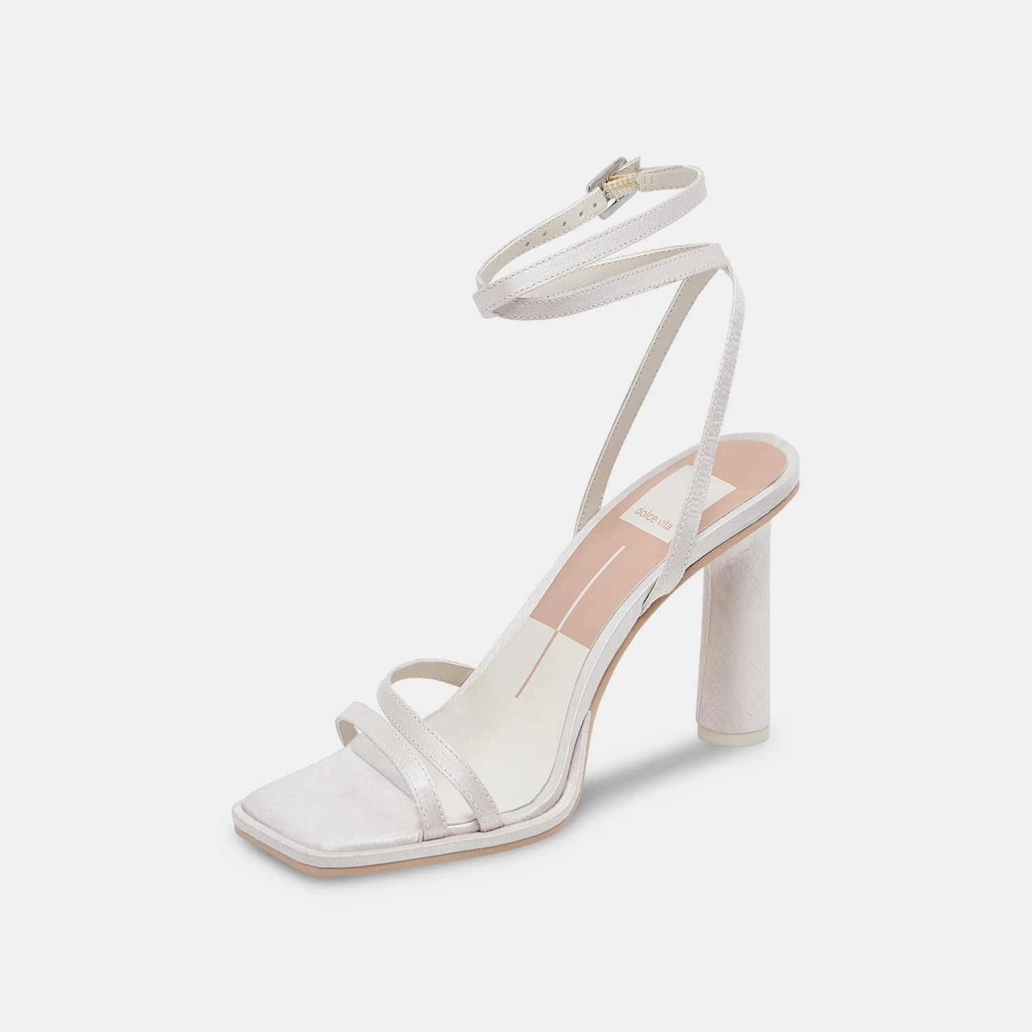 Dolce Vita DISERE HEELS OFF WHITE SATIN - Image 6