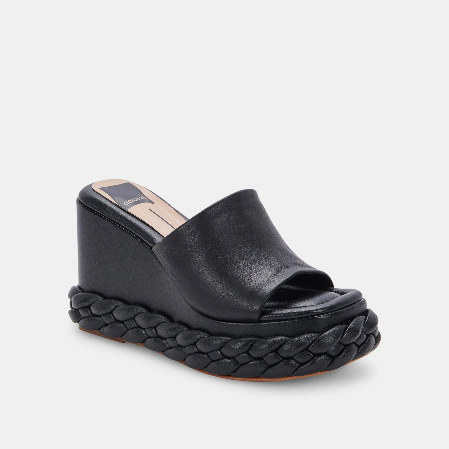 ELENE WEDGES BLACK LEATHER - Image 2