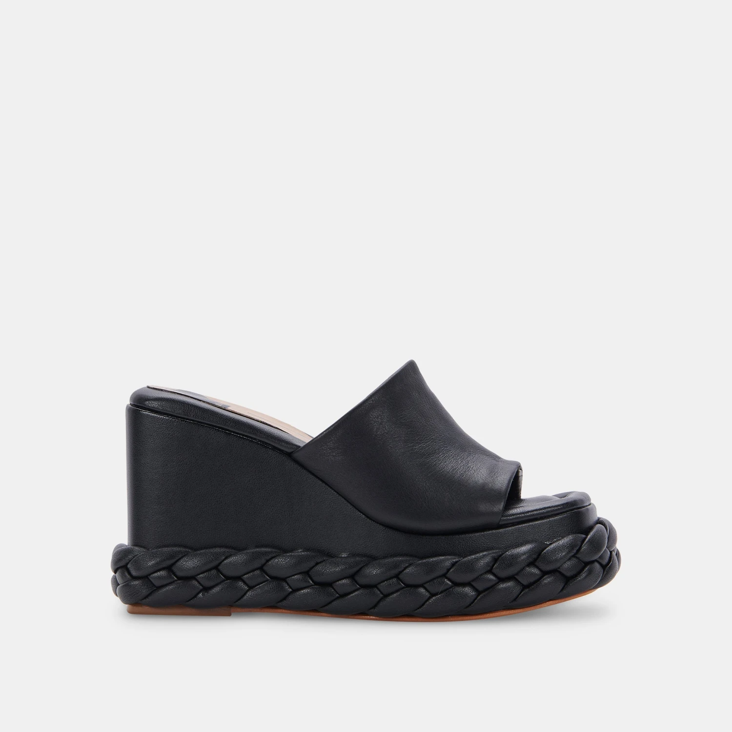 ELENE WEDGES BLACK LEATHER