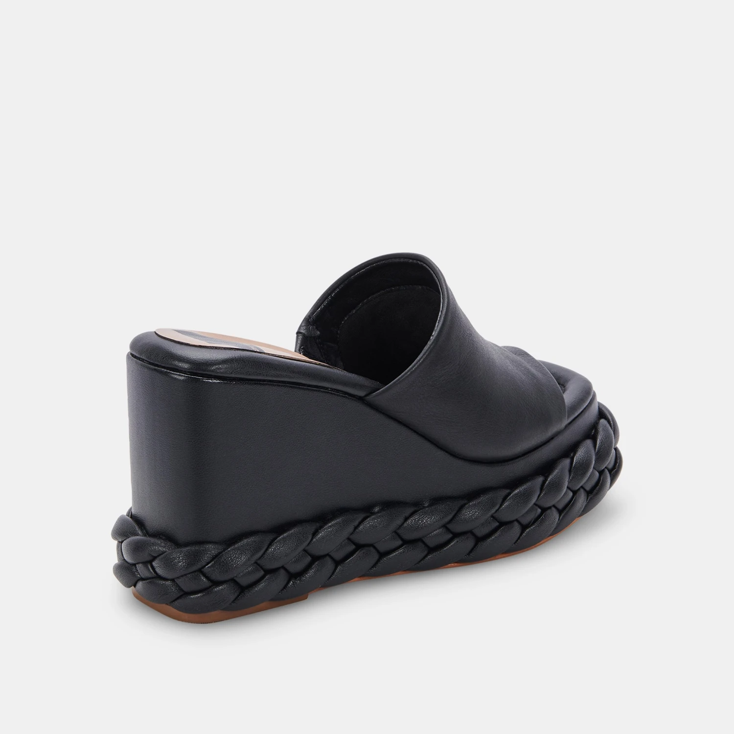 ELENE WEDGES BLACK LEATHER - Image 3