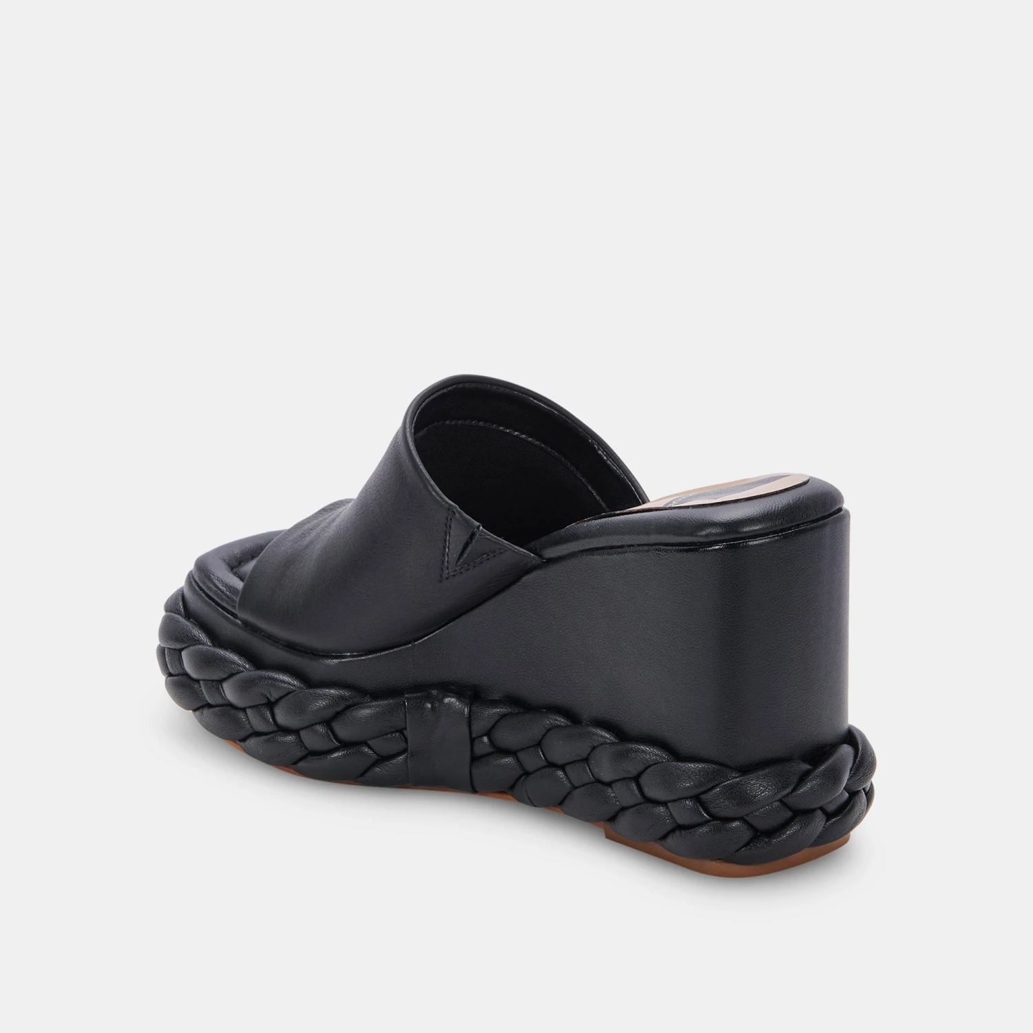 ELENE WEDGES BLACK LEATHER - Image 5