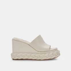 ELENE WEDGES IVORY LEATHER