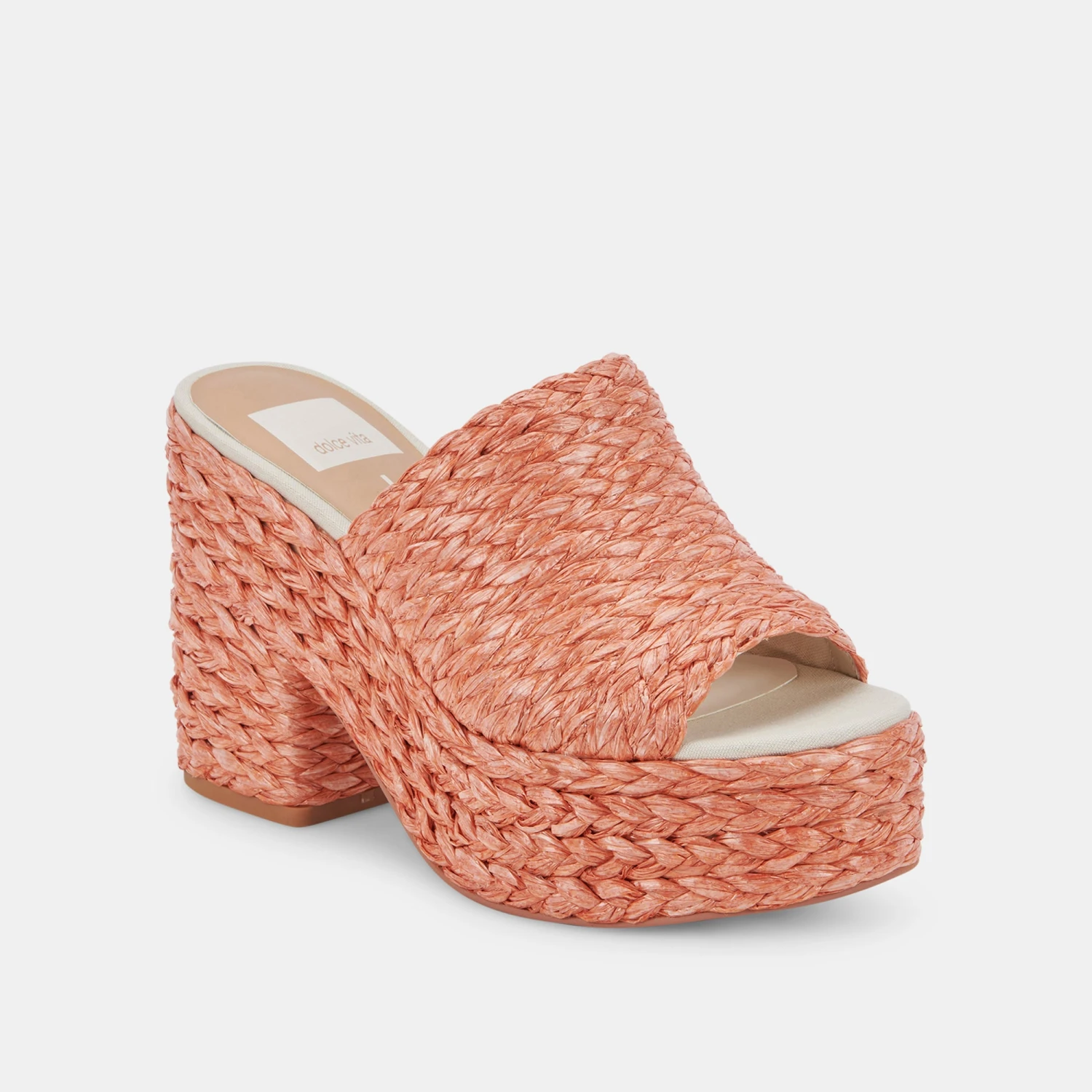 ELORA HEELS ORANGE RAFFIA - Image 8
