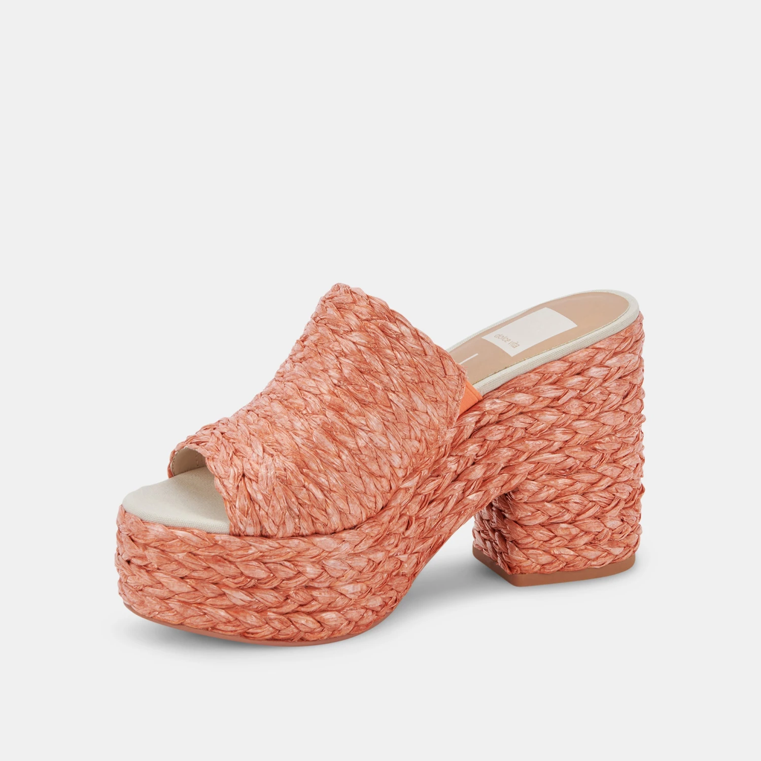 ELORA HEELS ORANGE RAFFIA - Image 10