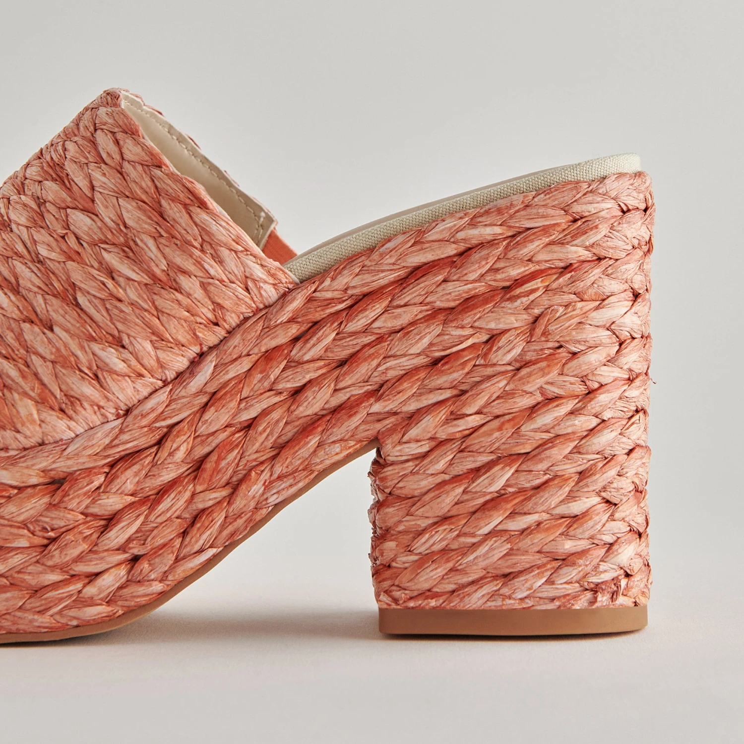 ELORA HEELS ORANGE RAFFIA - Image 4