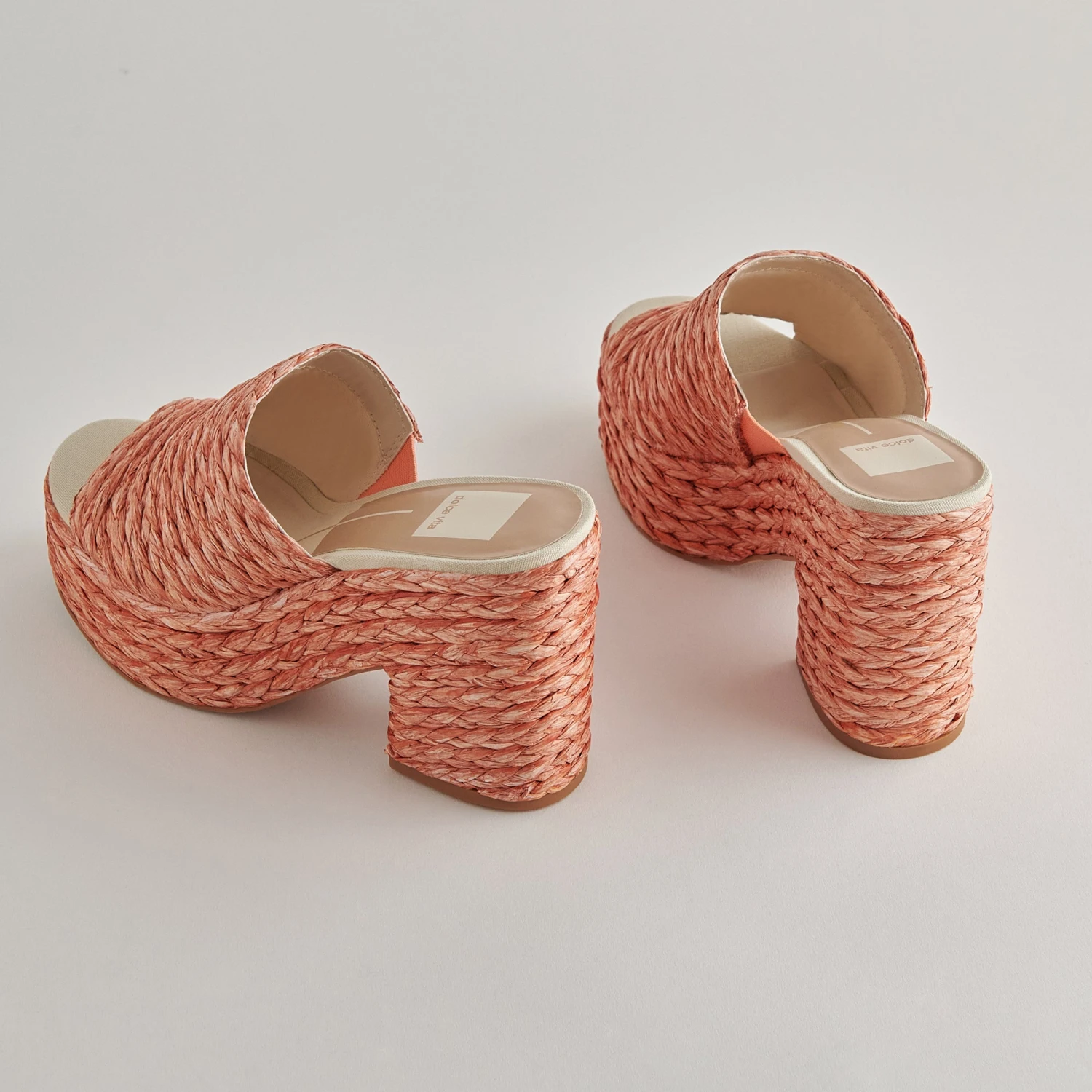 ELORA HEELS ORANGE RAFFIA - Image 3