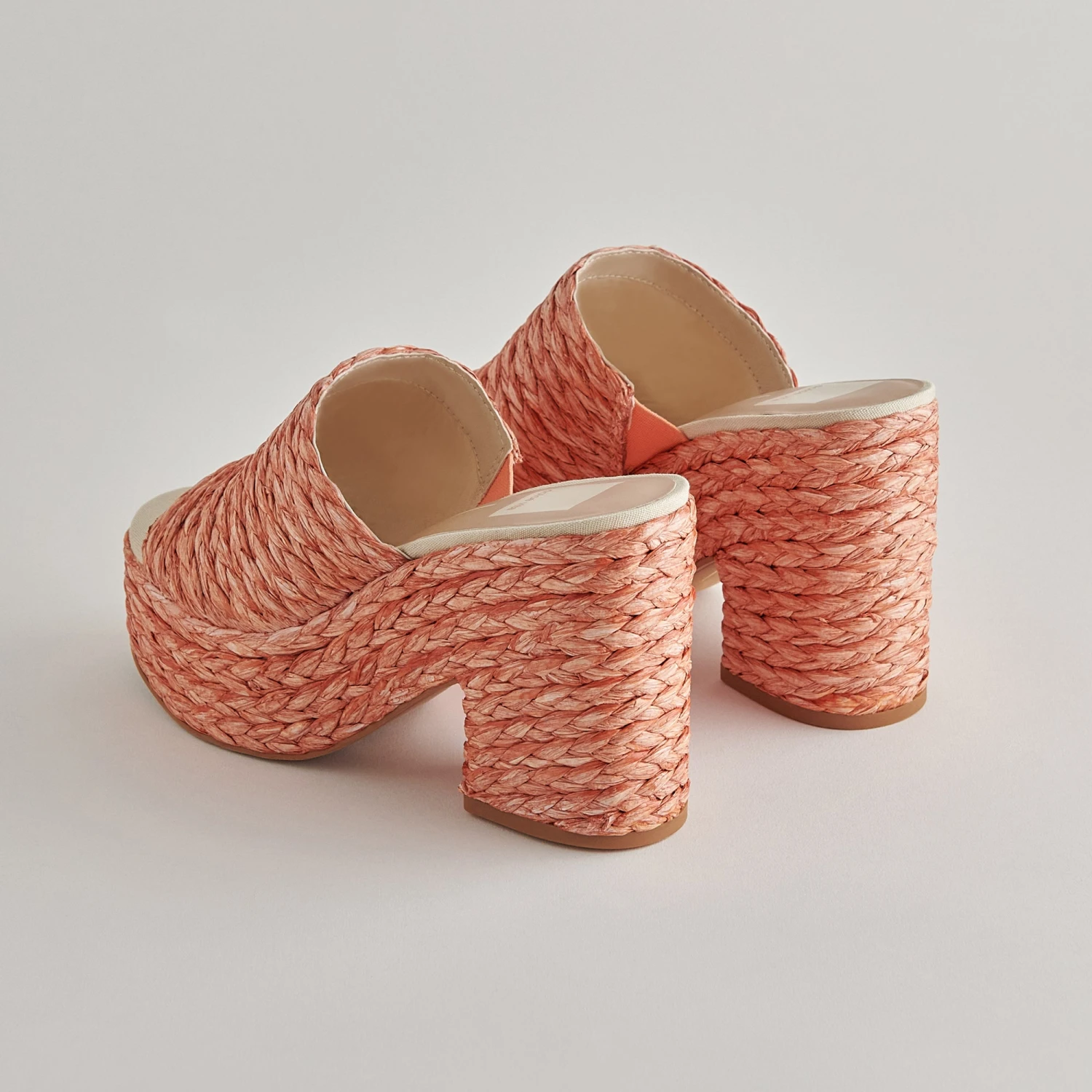 ELORA HEELS ORANGE RAFFIA - Image 7