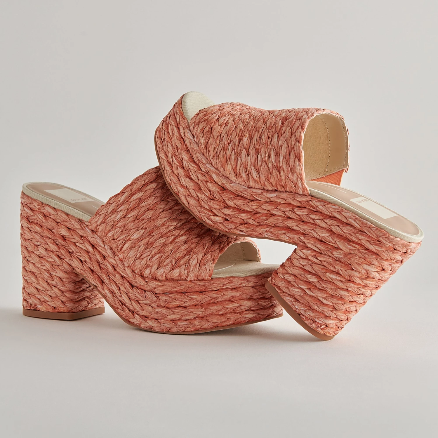 ELORA HEELS ORANGE RAFFIA - Image 5