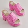 ELORA HEELS ORCHID RAFFIA