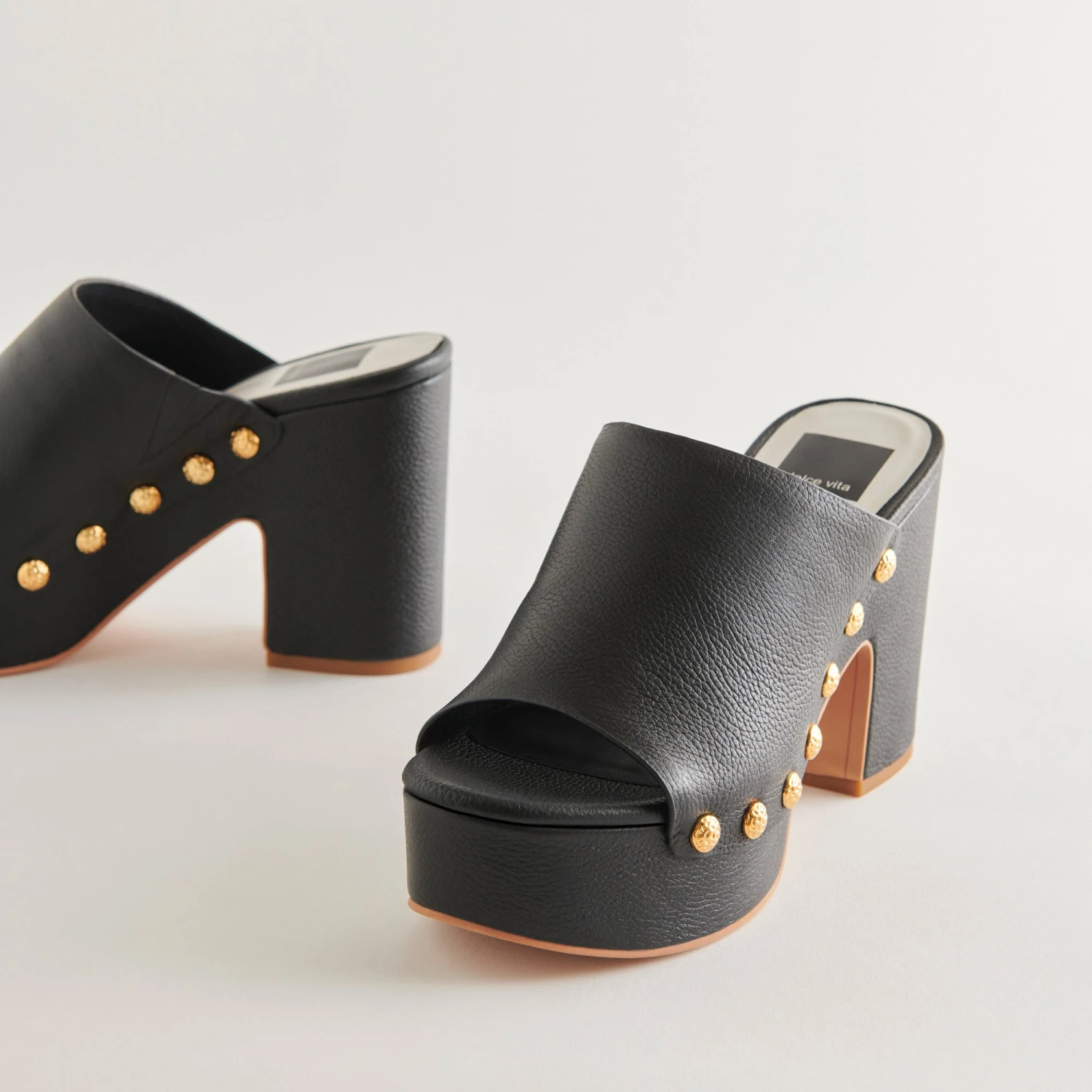 Dolce Vita EMOL HEELS BLACK LEATHER - Image 3
