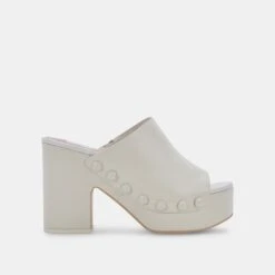 EMOL HEELS IVORY LEATHER