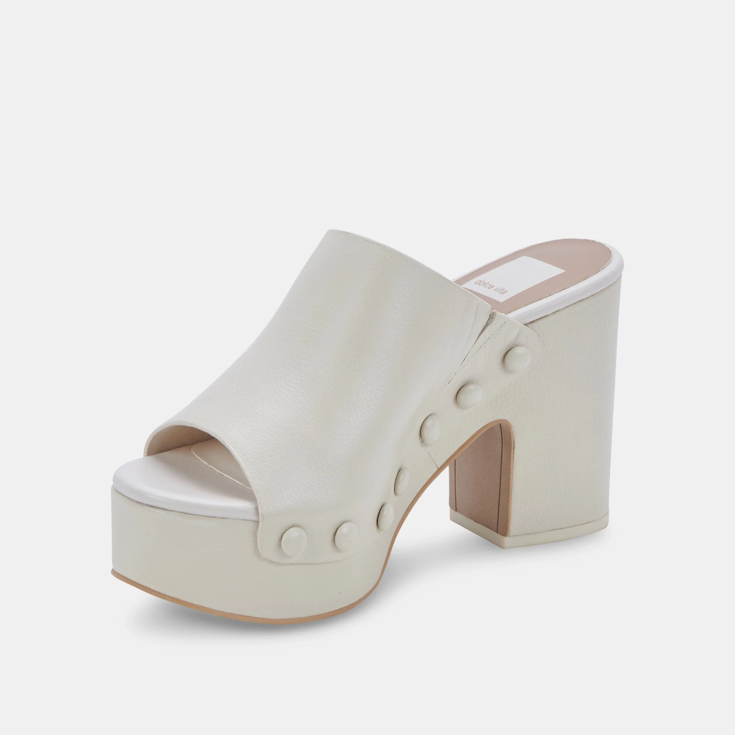 EMOL HEELS IVORY LEATHER - Image 5
