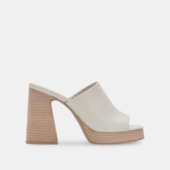 LUKAS HEELS IVORY LEATHER
