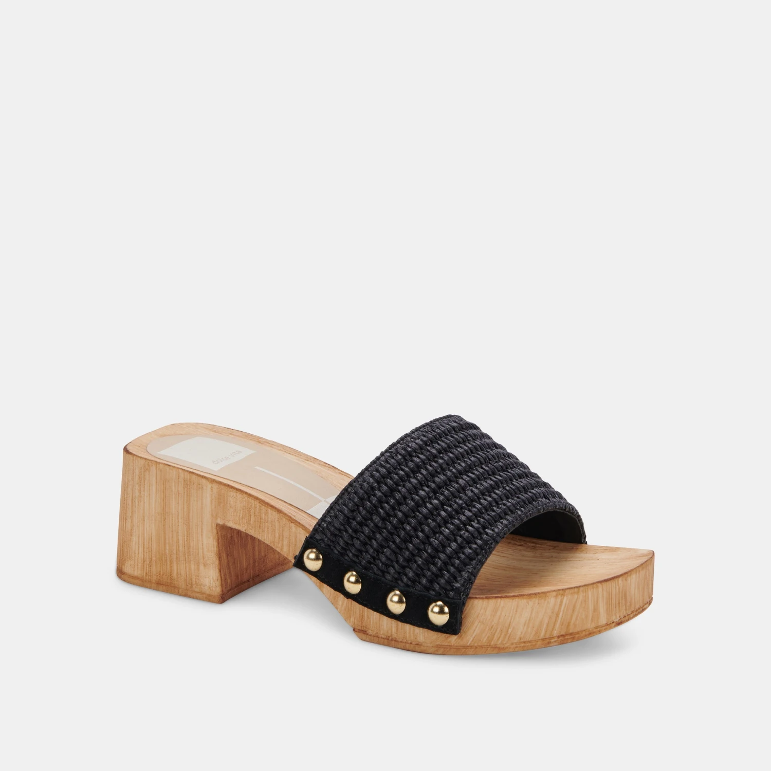 OAKLEY HEELS BLACK RAFFIA - Image 3