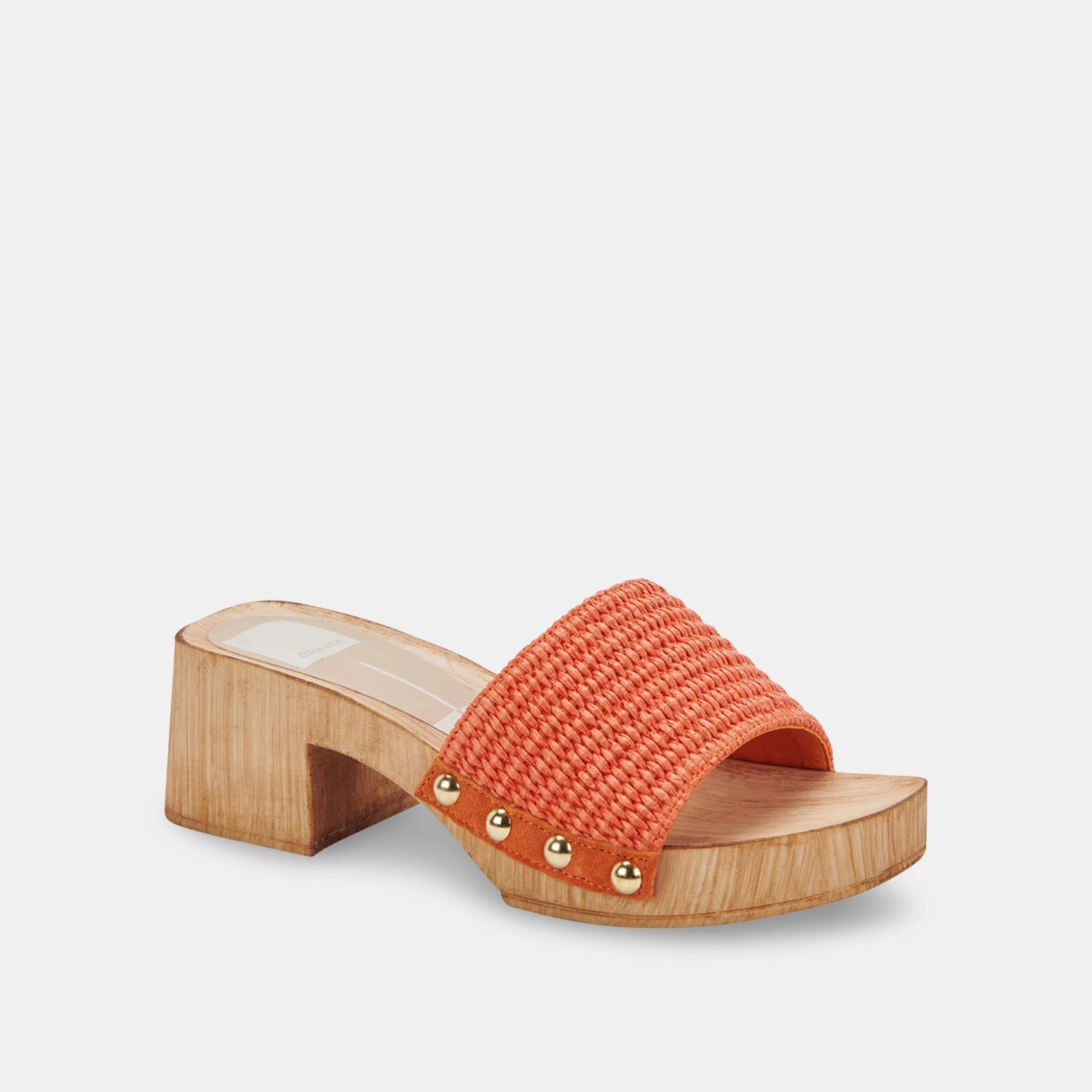 OAKLEY HEELS ORANGE RAFFIA - Image 2