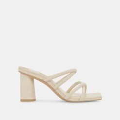 PATSI WIDE HEELS IVORY LEATHER