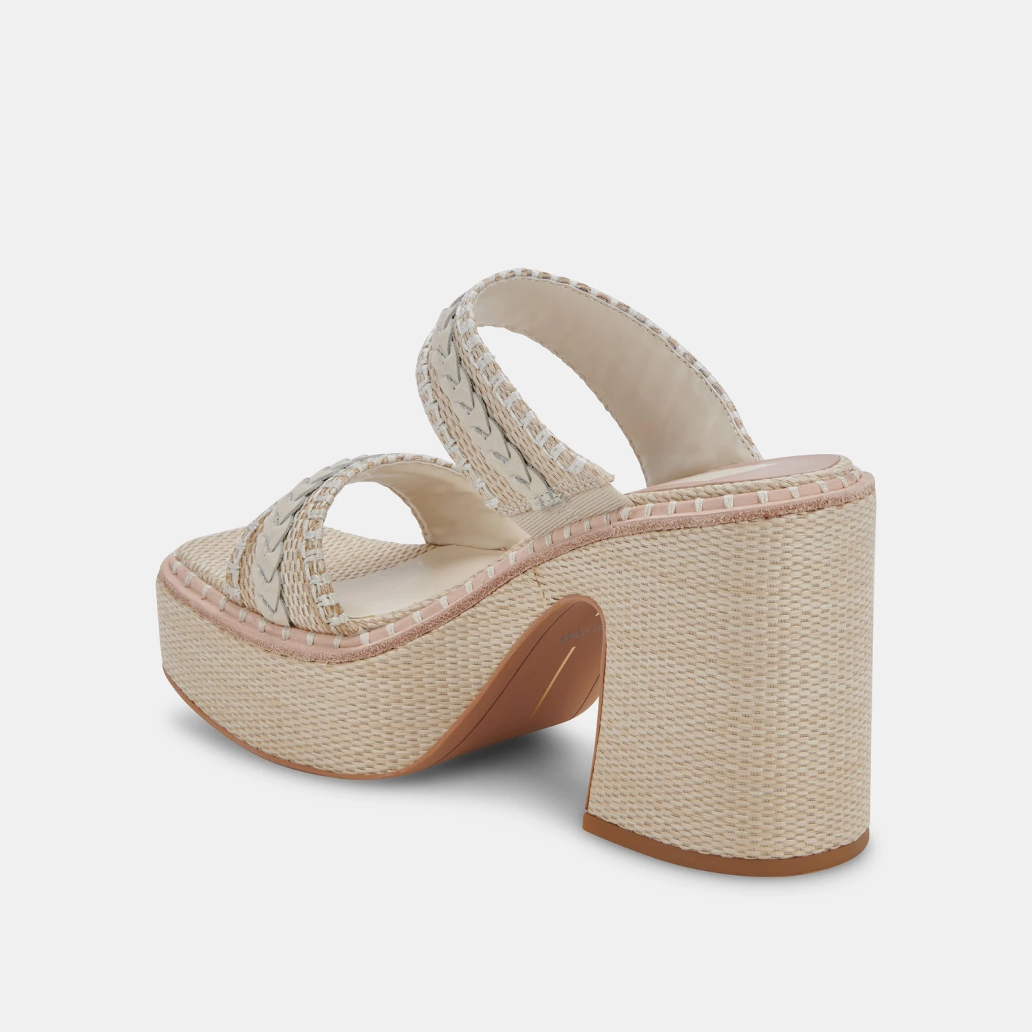WHIM HEELS OATMEAL RAFFIA - Image 5