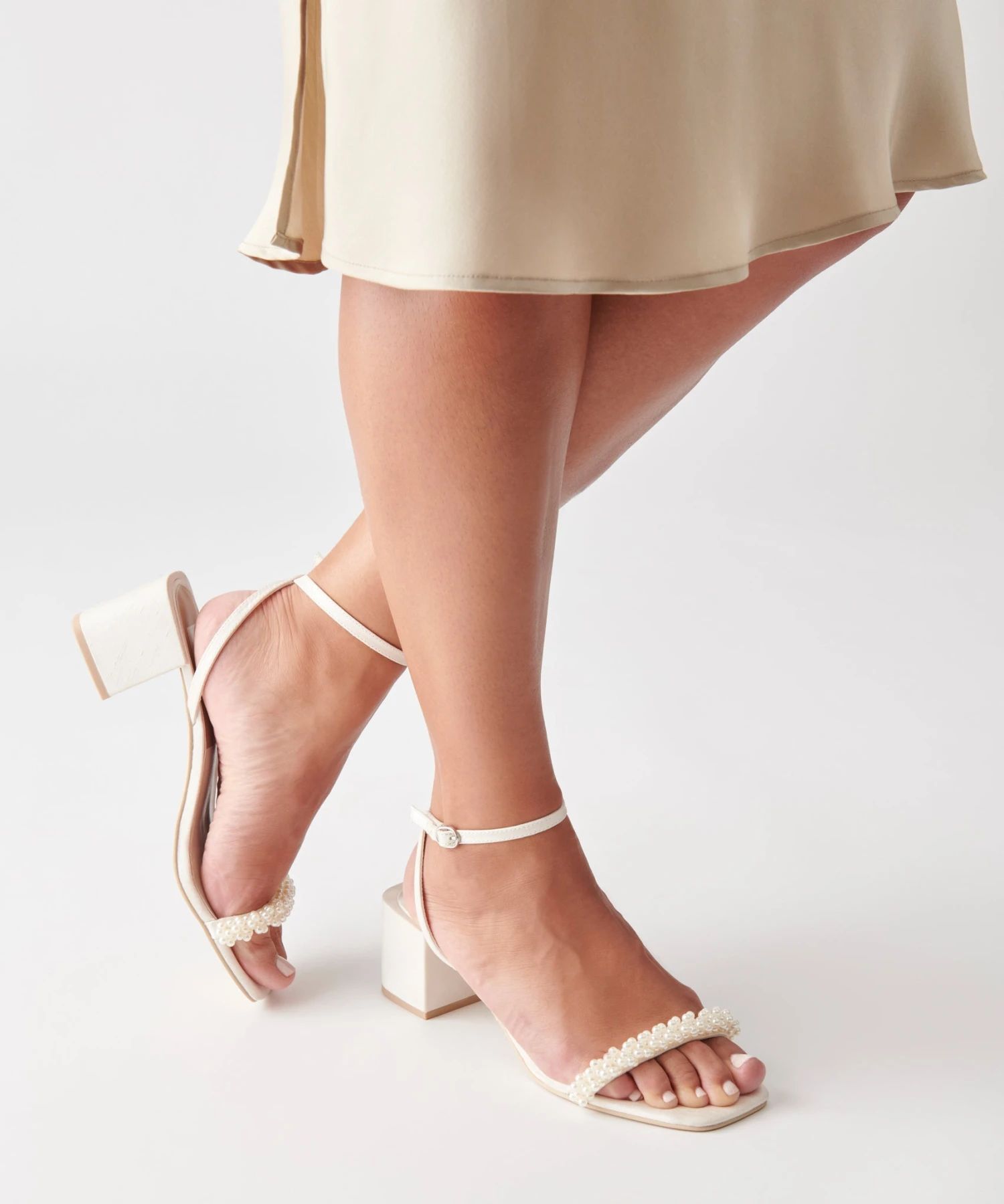 Dolce Vita ZALIMA WIDE HEELS VANILLA PEARLS - Image 9