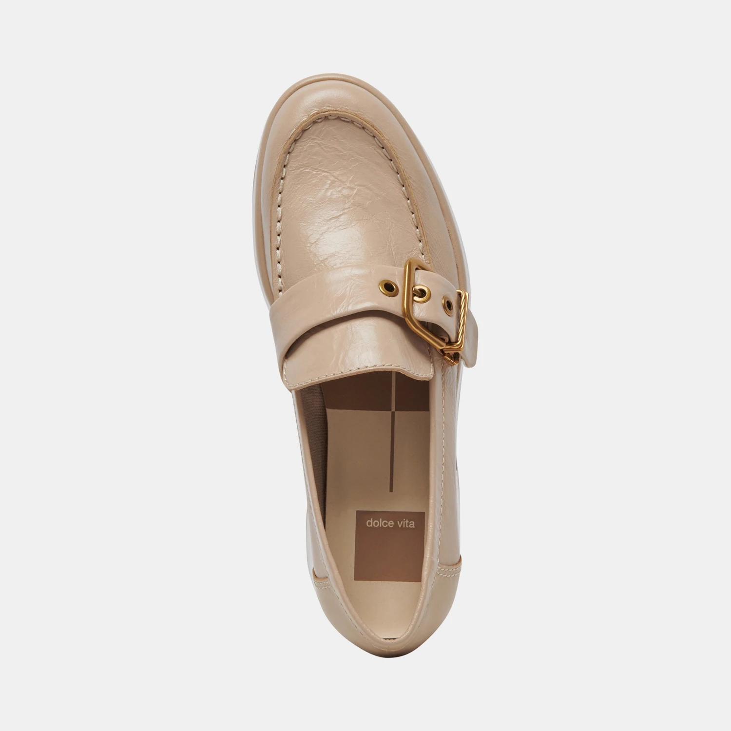 Dolce Vita YONDER LOAFERS SESAME CRINKLE PATENT - Image 8